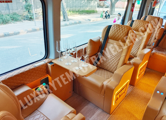 ultra luxury force urbania van with 1x1 massager recliner seats hire delhi