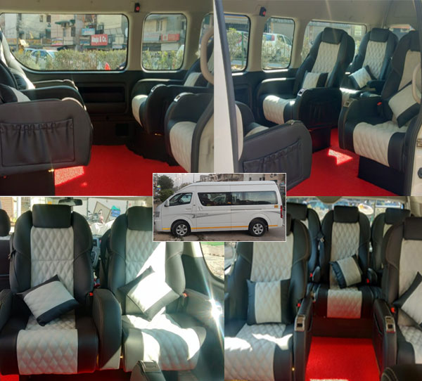 8 seater foton view imported mini van hire in delhi india