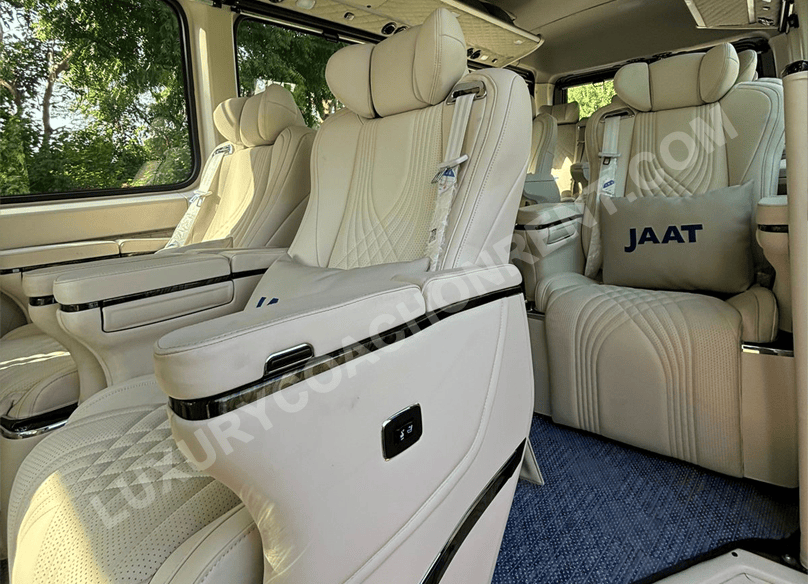 9 seater 1x1 modified seats force urbania luxury van on rent in delhi