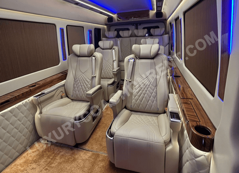 9 seater luxury force urbania van on rent in delhi