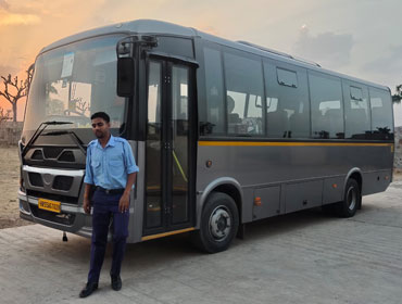 18 seater marcopolo imported mini coach with toilet washroom on rent india